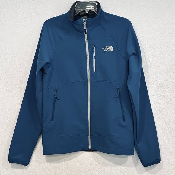 The North Face Mens Windwall Jacket Zip Up Soft Shell Zip Pockets Blue Sz Small - Picture 1 of 11